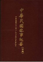 中华民国史事纪要 初稿 中华民国六十二年（1973）七月至九月