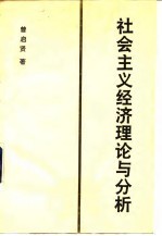 社会主义经济理论与分析