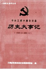 中共三都水族自治州县历史大事记 1949.12-2001.12