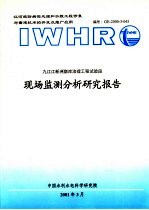 九江江新洲崩岸治理工程试验段现场监测分析研究报告