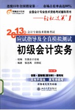 2013年会计专业技术资格考试应试指导及全真模拟测试  初级会计实务