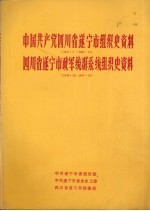 中国共产党四川省遂宁市组织史资料 1921.7-1987.10 四川省遂宁市政军统群系统组织史资料 1949.12-1987.10