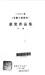 1984年《中篇小说选刊》获奖作品集 下