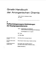 GMELIN HANDBUCH DER ANORGANISCHEN CHEMIE TEIL 6