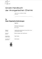 GMELIN HANDBUCH DER ANORGANISCHEN CHEMIE FE EISEN-ORGANISCHE VERBINDUNGEN TEIL B3