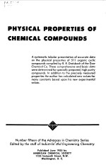 PHYSICAL PROPERTIES OF CHEMICAL COMPOUNDS