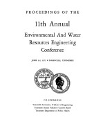 PROCEEDINGS OF THE 11TH ANNUAL ENVIRONMENTAL AND WATER RESOURCES ENGINEERING CONFERENCE