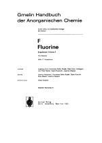 GMELIN HANDBUCH DER ANORGANISCHEN CHEMIE SUPPLEMENT VOL 2