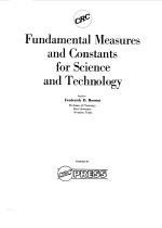 FUNDAMENTAL MEASURES AND CONSTANTS FOR SCIENCE AND TECHNOLOGY