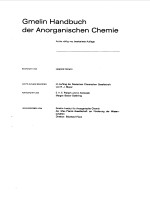 GMELIN HANDBUCH DET ANORGANISCHEN CHEMIE