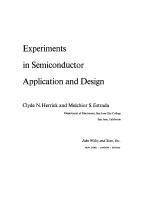 EXPERIMENTS IN SEMICONDUCTOR APPLICATION AND DESIGN