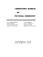 LABORATORY MANUAL OF PHYSICAL CHEMISTRY