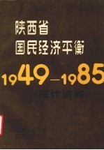 陕西省国民经济平衡统计资料 1949-1985