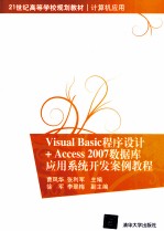 Visual Basic程序设计+Access 2007数据库应用系统开发案例教程