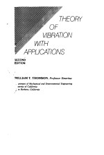 THEORY OF VIBRATION WITH APPLICATIONS