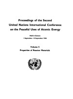 PROCEEDINGS OF THE SECOND UNITED NATIONS INTERANTIONL CONFERENCE ON THE PEACEFUL USES OF ATOMIC ENER