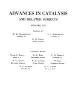 ADVANCES IN CATALYSIS AND RELATED SUBJECTS VOL.ⅤⅡ