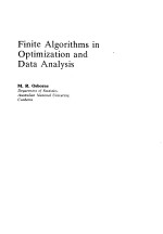 FINITE ALGORITHMS IN OPTIMIZATION AND DATA ANALYSIS