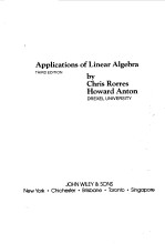 APPLICATIONS OF LINEAR ALGEBRA