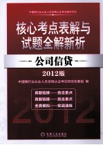 核心考点表解与试题全解新析 公司信贷 2012版