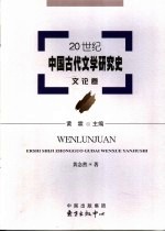 20世纪中国古代文学研究史 文论卷