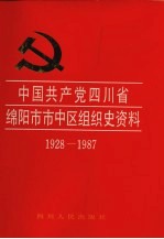 中国共产党四川省绵阳市市中区组织史资料 1928-1987