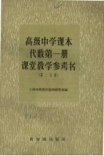 高级中学课本代数第1册课堂教学参考书 第2分册