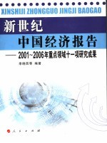 新世纪中国经济报告 2001-2006年国内外经济十一项研究成果