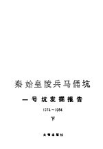 秦始皇陵兵马俑坑一号坑发掘报告 1974-1984 下