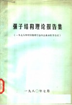 强子结构理论报告集 1978年中国物理学会年会基本粒子会议