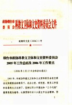 政协烟台市委员会科教文卫体和文史资料委员会文件