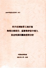 关于在国际劳工局计划和项目的设计、监督和评估中纳入社会性别问题的指导方针