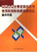 城镇土地分等定级估价与使用权招标拍卖挂牌出让操作手册 下