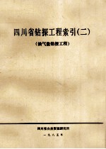 四川省钻探工程索引 2 油气盐钻探工程