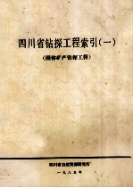 四川省钻探工程索引 1 固体矿产钻探工程