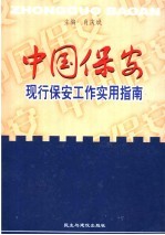 中国保安：现行保安工作实用指南 中