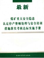 最新煤矿重大安全隐患认定停产整顿处理与安全培训措施落实考核达标实施手册 第3卷