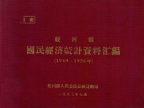 蛟河县国民经济统计资料汇编 1949-1956