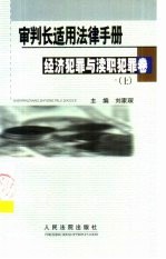 审判长适用法律手册 经济犯罪与渎职犯罪卷 下