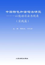 中国特色和谐司法研究 以能动司法为视角 实践篇