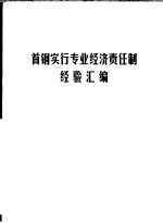 首钢实行专业经济责任制经验汇编