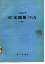 1994年天文测量简历