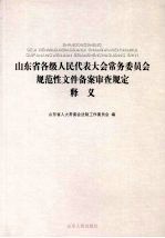 山东省各级人民代表大会常务委员会规范性文件备案审查规定释义