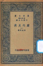 万有文库 第二集七百种 672 历代史表 2