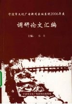 宁波市文化广电新闻出版系统2006年度调研论文汇编