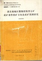 滇东南地区微细浸染型金矿成矿条件找矿方向及成矿预测研究 （四级课题）