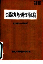 金融法规与政策文件汇编 1985-1986