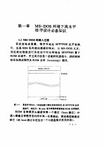 MS DOS高水平程序设计