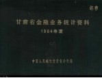 甘肃省金融业务统计资料 1984年度