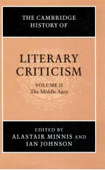 THE CAMBRIDGE HISTORY OF LITERARY CRITICISM VOLUME 2